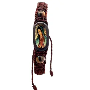 Our Lady of Guadalupe Tiger Eye Brown Bracelet