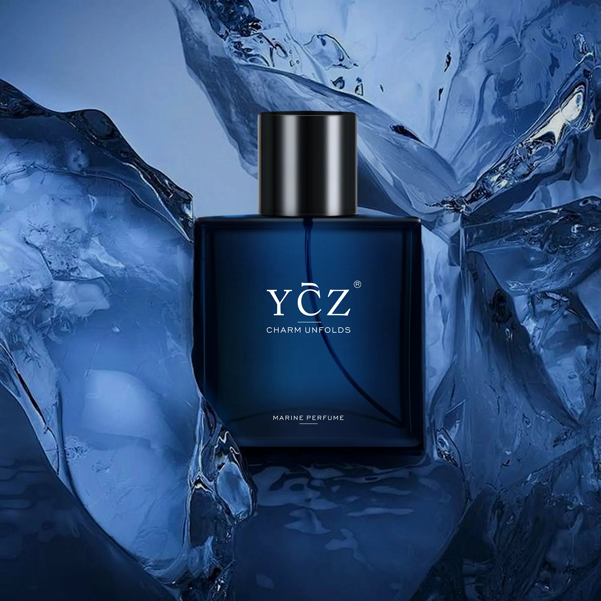 YCZ Midnight Marine Perfume EDP 50ml Sweet Elegant Fragrance for Men's Cologne Gift with Jasmine Lemon & Patchouli Notes Long Lasting Scent