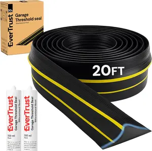 20Ft/6M Threshold Seal Strip.EPDM Strip Kit for DIY.Strip + 2pc 300 ml Sealant.