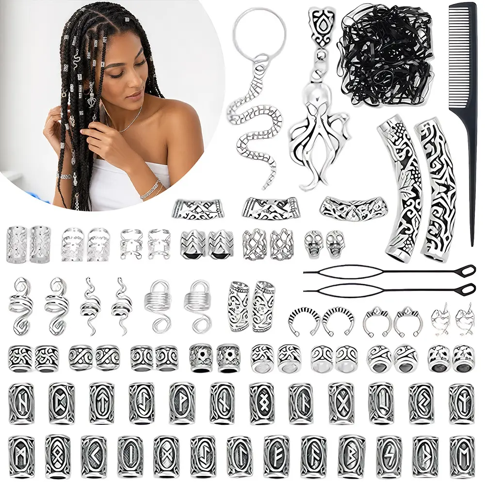 247-Pcs DIY Dirty Braid Styling Kit - Braiding Tools, Sewing & Haberdashery Supplies, Storage Box, Hair Accessories for Women, Ideal for Daily Wear, Themed Parties
