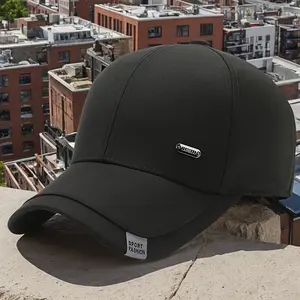 Men's Business Baseball Cap, Fashion Hard Top Big Head Cap Visor, Outdoor Sports Sunscreen Cap, Daily Casual Comfortable Hat, The Perfect Gift