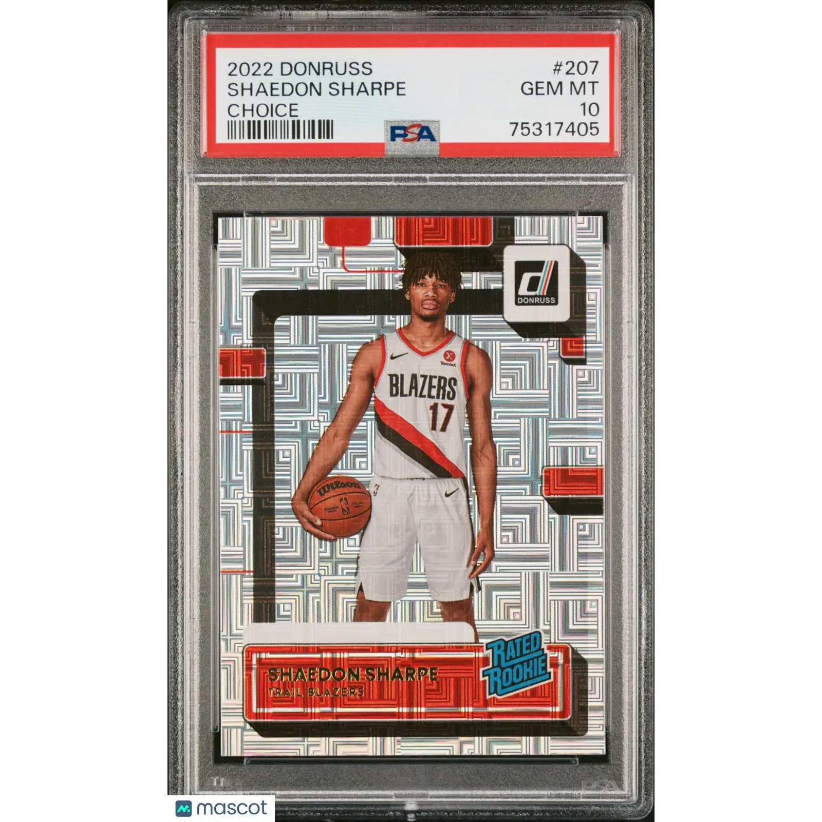 Shaedon Sharpe PSA 2022 Panini Donruss #207 10