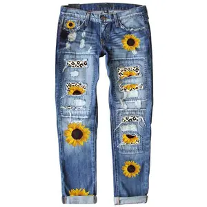 Ski Jeans Nny Jeans Outfit 2025 Ripped Jeans Women's Plaid Patch Skinny Do the Old Cowboy Denim Trousers Tops Pants straight leg jeans