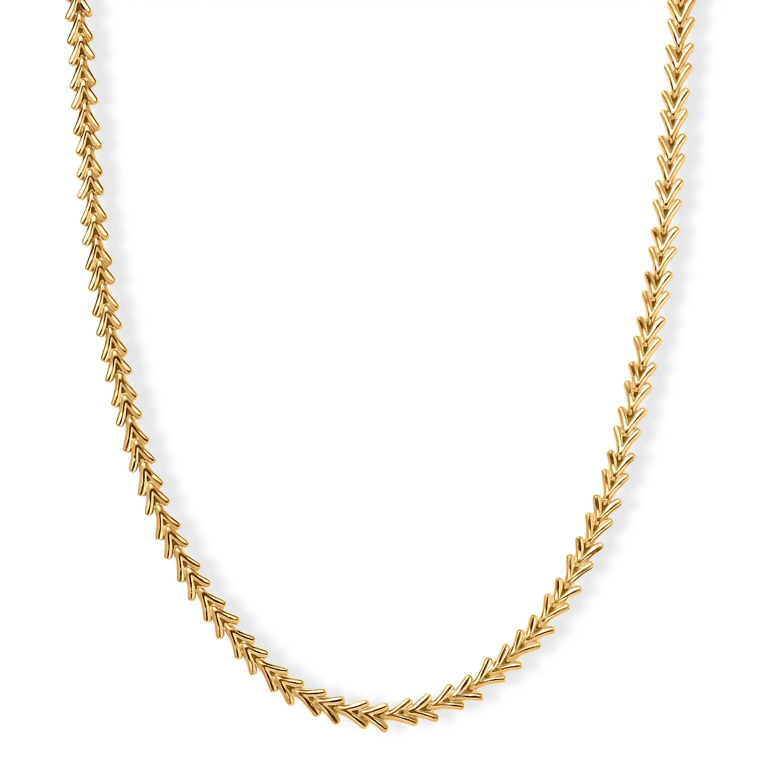 EverTrue Bronzella Collection Chevron Necklace in in 18K YG Plated Bronze 18-20 Inches