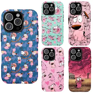 Courage The Cowardly Dog phone case,Cute Cartoon Dog Aesthetic phone case,Tough phone case,for iPhone 16/15/14/13/12/11/17 ProMax Plus for Samsung phones, suitable for both men and women, an excellent choice for Halloween, Christmas and Thanksgiving.