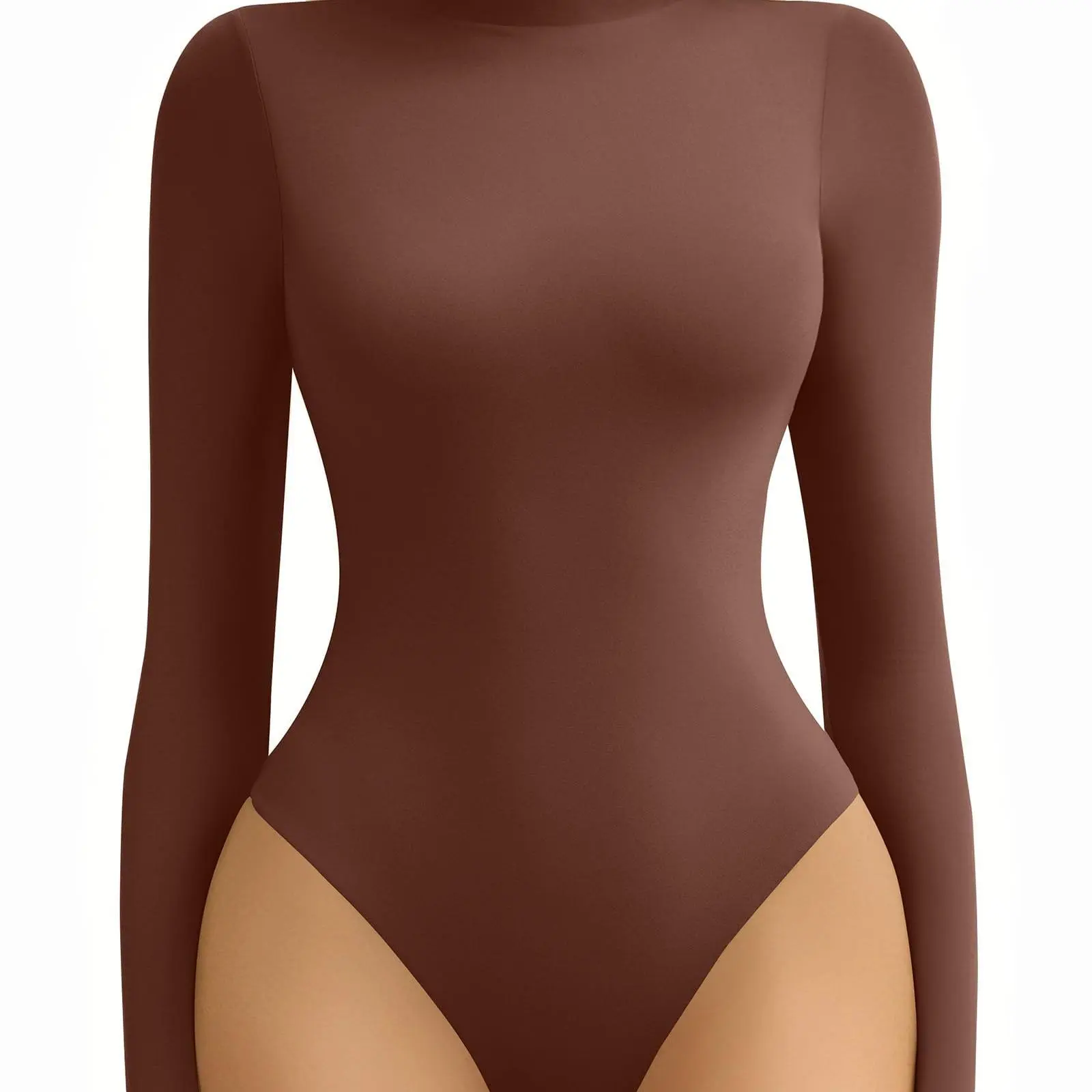 Avidlove Bodysuits for Women High Neck Long Sleeve Body Suits Snap Closure Double Lined Mock Neck Bodysuit Soft