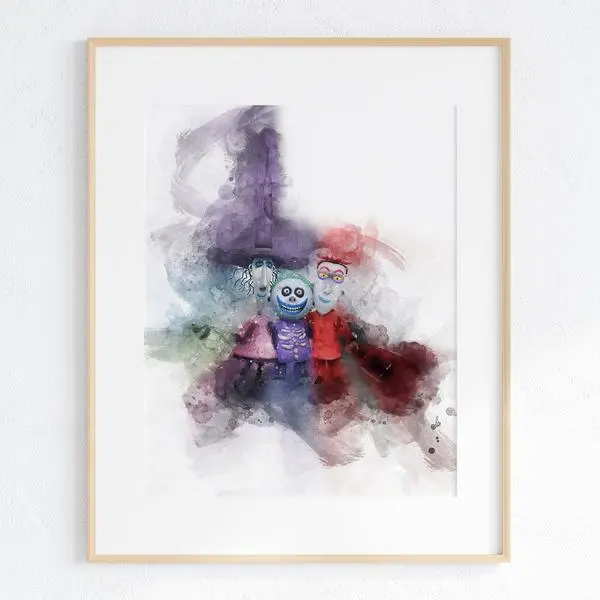 Vintage Nightmare Before Christmas Wall Print - Unframed Movie Poster Decor