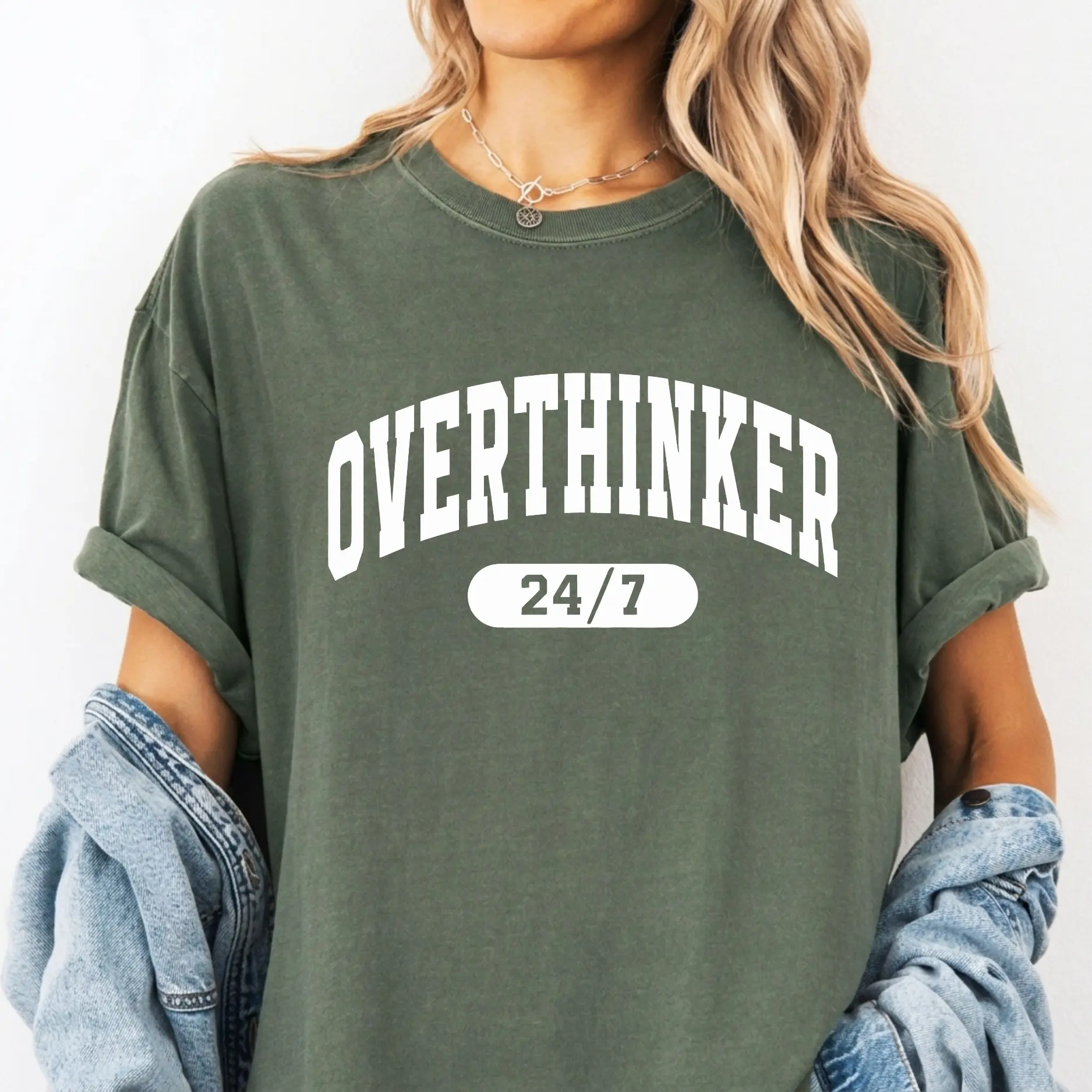 Comfort Color Overthinker T-shirt, Funny Overthinking Tee, Anxiety Awareness T-shirt, Shirt For Overthinkers, Mother's Day, Gift Your Mom - ShamCren