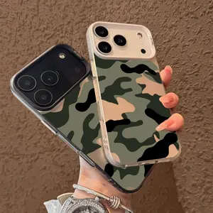 Creative camouflage Pattern Case for iPhone 17 Pro Max 17 Air 16/15/14/13/12/11 Pro Max XR XS E Plus Retro High-end Shockproof Drop Screen Protection Cute Durable PC Smartphone Cover