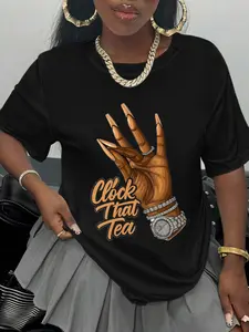 Clock Tea Women'S Casual Sports T-Shirt, Soft And Stretchy Short Sleeves, Perfect for Spring, Summer, And Autumn Outfits. Made from Breathable Fabric, This T-Shirt Makes a Great Gift for Loved Ones, Featuring a Trendy Halloween Short Sleeve Design