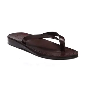 Jaffa - Leather Flip Flop Sandal | Brown
