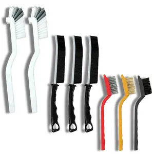 8 Pack Crevice Cleaning Brush Set, Multi-Purpose Hard Bristle Brushes for Deep Cleaning Kitchen, Bathroom, Grout, Sink, Cup, Teapot, Bottle, Blender, Corners, Tight Spaces & More