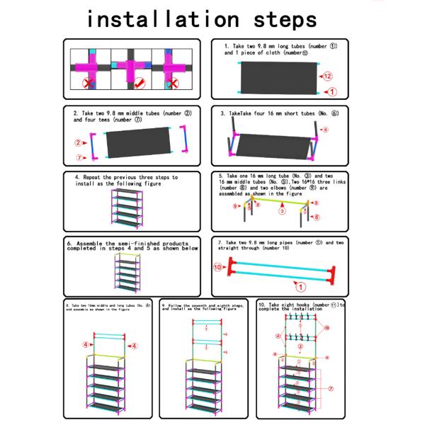 Multiple colors and sizes 5-Tier Coat And Shoe Rack Combo with 8 Hooks, Suitable for Entryways, This Shoe Rack Features a Double-Row Storage Design for Homes, Bedrooms, Offices. It Is a Freestanding Organizer That Can Hold Shoes, Clothes, Hats, And Bags