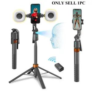 70" Phone Auto Face Tracking Tripod Alloy With Light and Gesture Control, Selfie Stick for Video Recording & TikTok Live Streaming & Content Creator