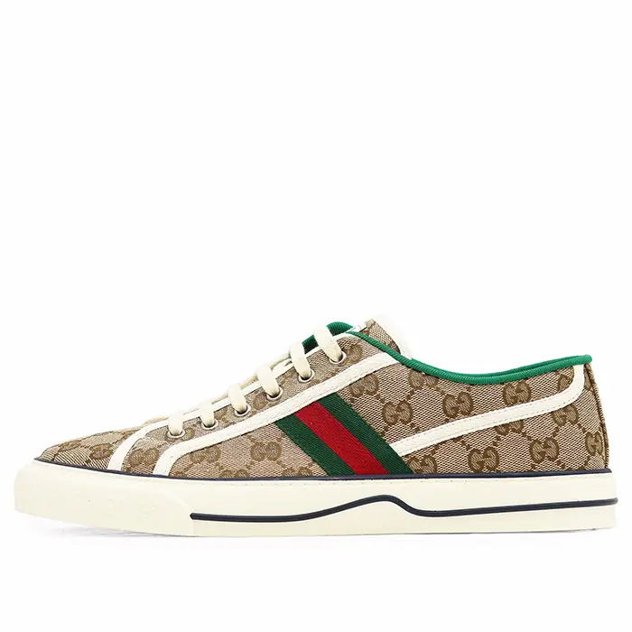 Pre-owned GUCCI Canvas Small Leather Goods Tennis 1977 GG Sneakers