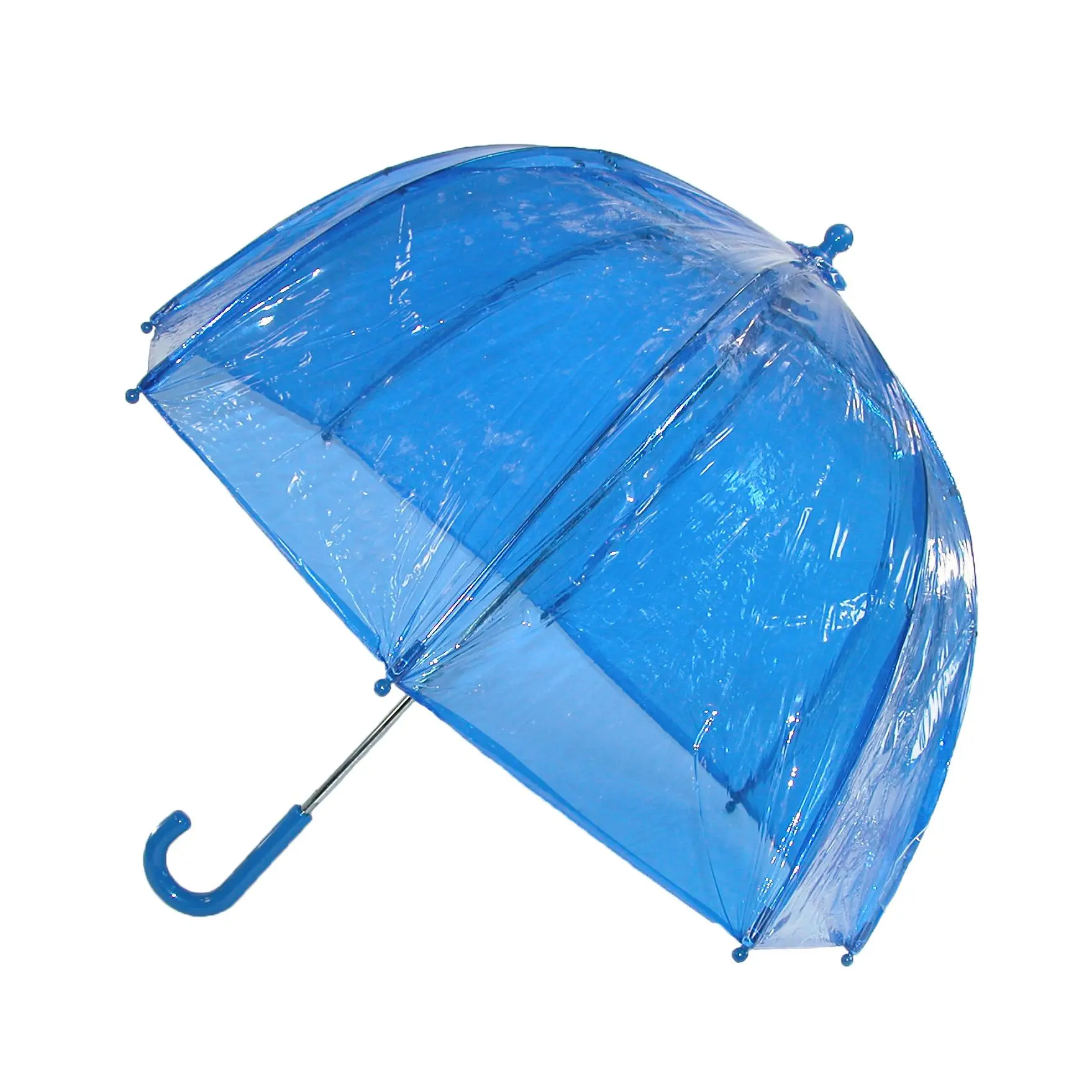 Totes Kids' Vinyl Pinch-Proof Clear Bubble Umbrella, Stick Umbrellas
