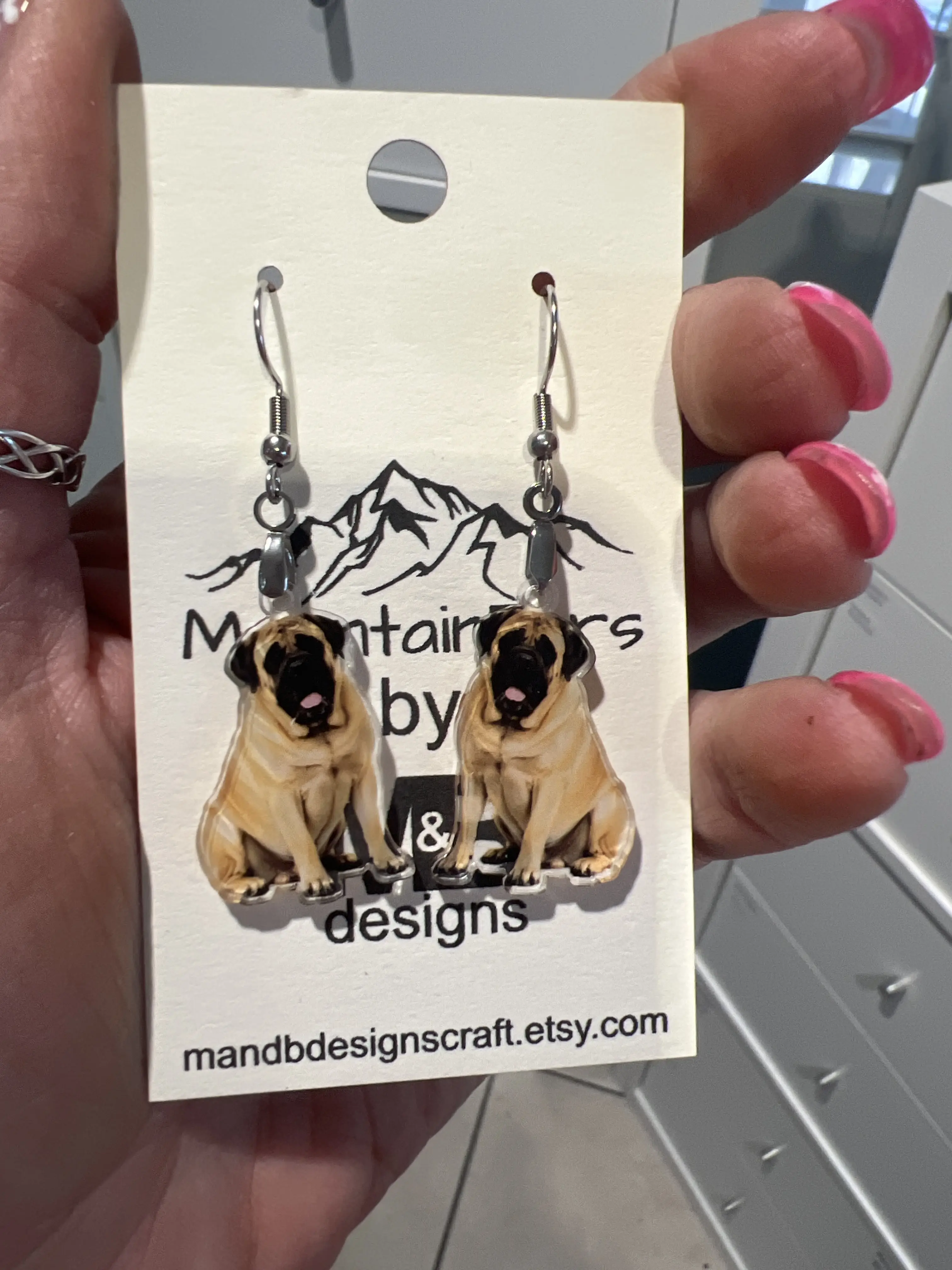 Mastiff Puppy Earrings