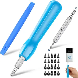 Doorbell Screwdriver Replacement Kit, Double-Ended Torx T6 T15 Video Doorbell Camera Screwdriver with 20Pcs Security Screws for Battery Change & WiFi Password Reset, Fits All Video Doorbell Models