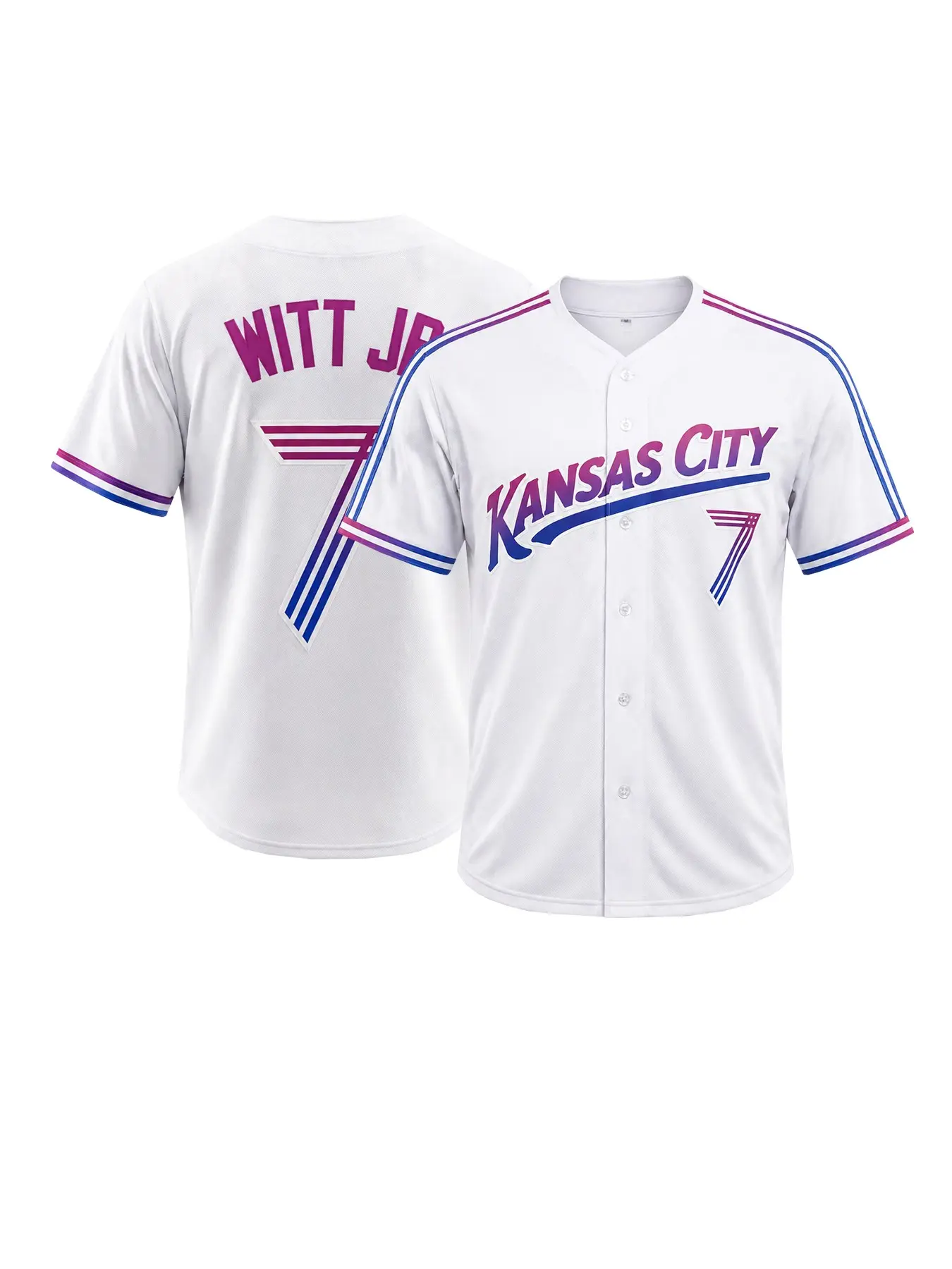 Kansas City 7 Baseball Jersey, Unisex Breathable Stitched Baseball Uniform, Lightweight Comfortable Casual Sports Shirt, Sports Top, Embroidery Sportswear