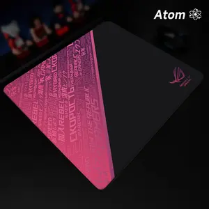 ATOM Mouse Pad  Anime Character Tempered Glass Mouse Pad, Laser Engraved Photovoltaic Glass, Super Slip Surface, Non-slip Honeycomb Base FPS Gaming Mouse Pad