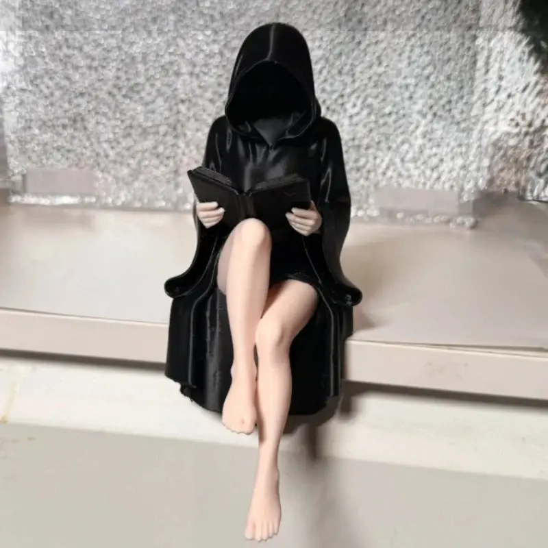 3D  Figurine - Spooky Sitting Home Decor Ornament for Halloween Bookshelf, Desktop, Gift