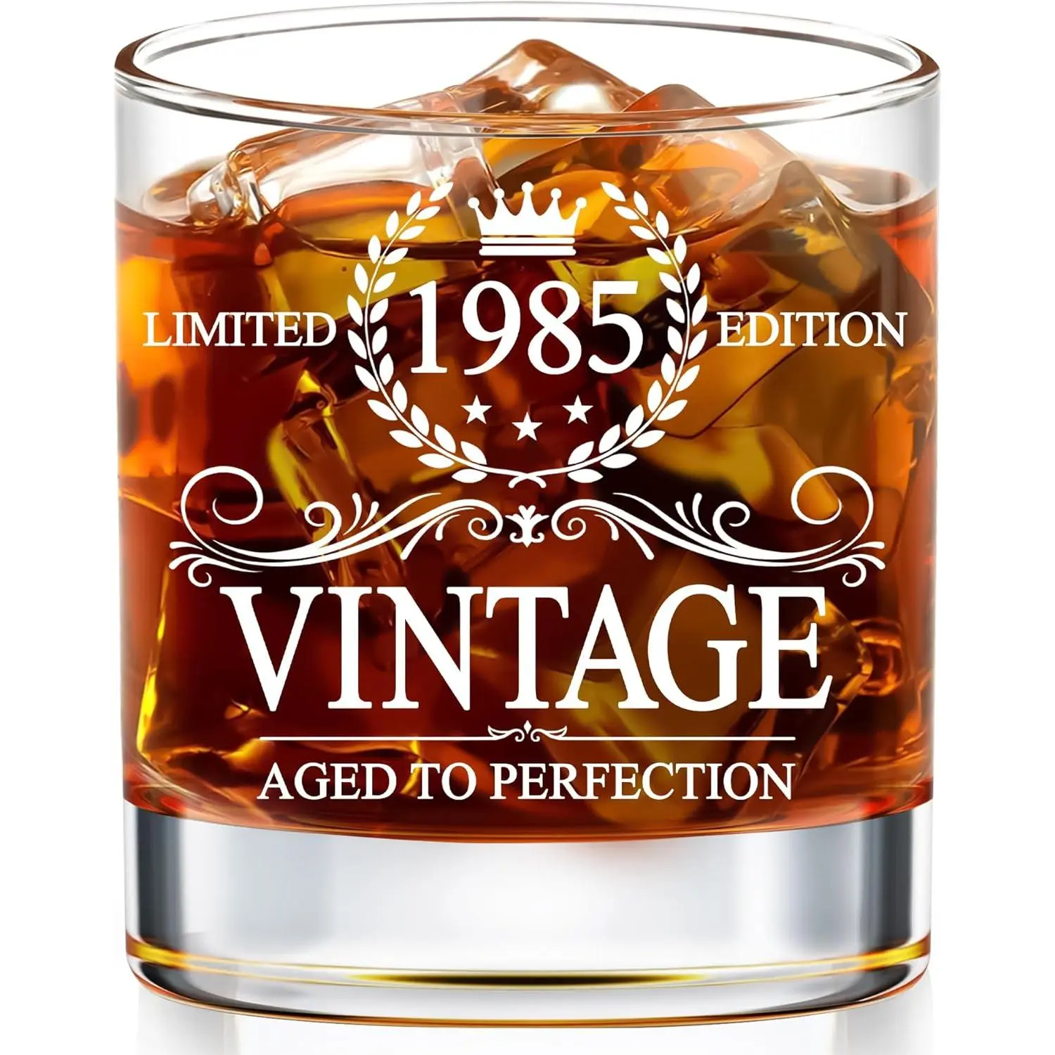 40th Birthday Gifts For Men - 40th Birthday Decorations - Gifts For 40 Year Old Man - 1985 Bday  For Him - 40th   Glasses -  For 40th Bday - 1985   Glass