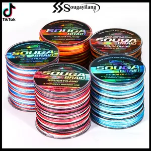 Sougayilang Multicolor 4-Strand Braided PE Fishing Line, 320yds/292m - Smooth & Durable with 10-100lb Pulling Power freshwater fishing tempest  rod