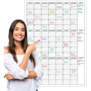 Large Dry Erase Calendar for Wall - 3 Month Vertical Wall Calendar,  Quarterly Calendar Planner Undated, 27.8" x 41" Laminated Whiteboard