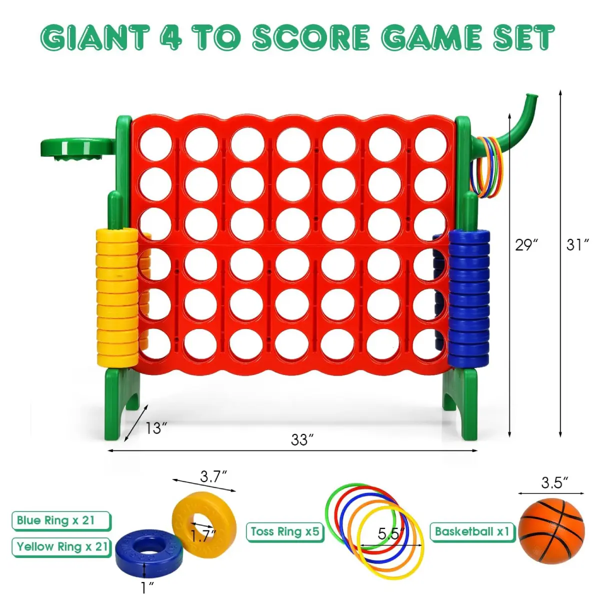 33" x 13" x 30" Green