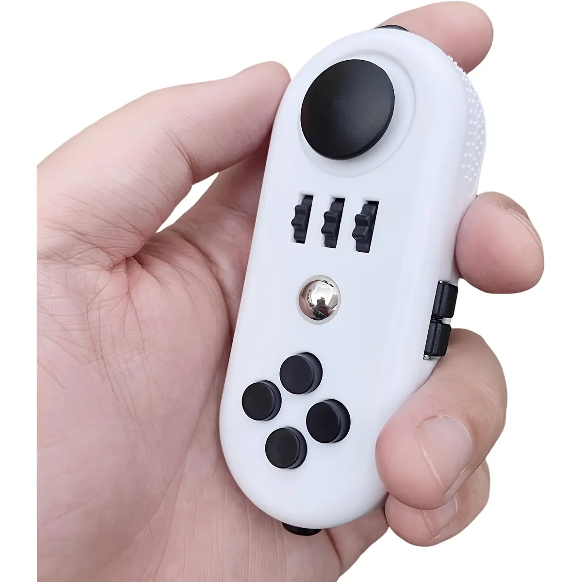 Handle-Shaped Sensory Stress-Relief Fidget Toy with Buttons, Knobs, Rotating Parts - Fidgets for School, DIY Photo Frame Building Block Set, Gel Ball Blaster Gun, T13 Action Figure
