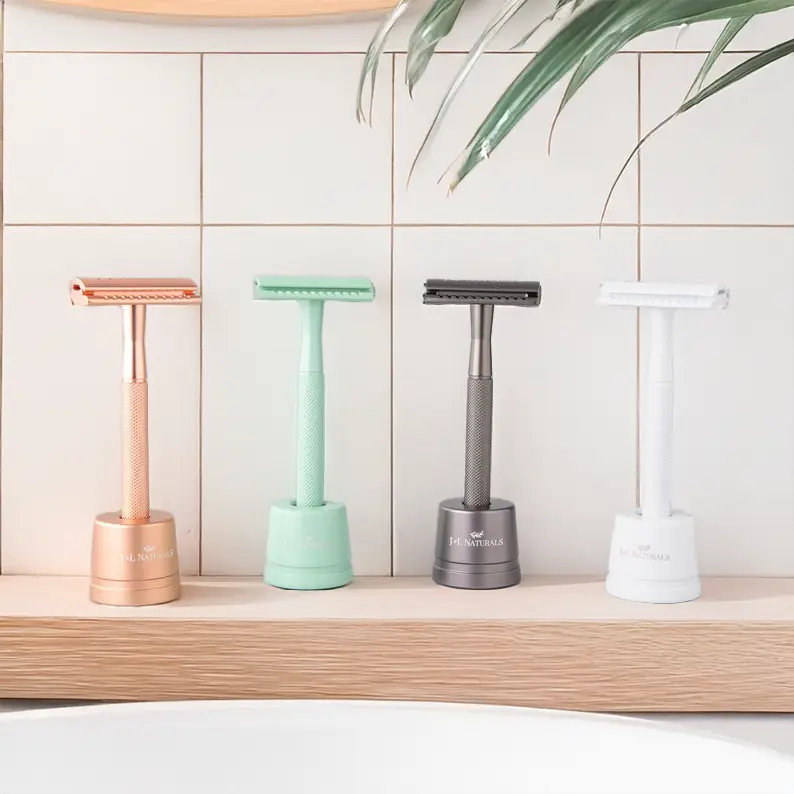 Eco-Friendly Safety Razor – Reusable Stainless Steel Razor with 5 Blades