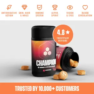 MADMONQ Champion Chewable Tablets - Sugar-Free Multivitamin Drink Supplement for Immunity & Vitality with Zinc & Vitamins