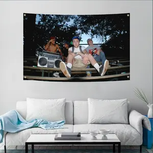 KIDS Poster Flag 3x5 Feet Funny Rapper Tapestry Polyester HD Printing for Outdoor Garden College Dorm Cave Room Wall Decration, 36x60 Decoration Multicolor