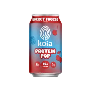 Koia Protein Pop Rocket Freeze - 10g Clear Plant Protein, 2g Sugar, 4g Fiber, 12 Fl Oz (Pack of 12)