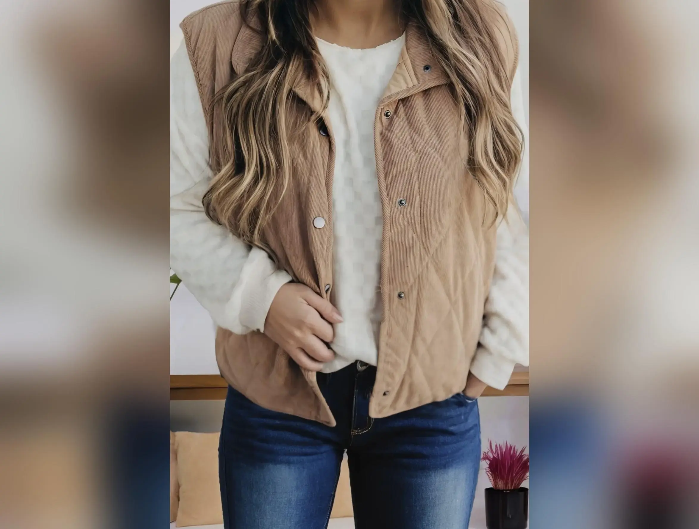 Somewhere Between Curvy Quilted Vest