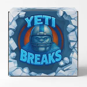 PYT Yeti BR.EAK Authenticated Football Cards Box - Includes 2 Football Cards & Helmet Shot - Unique Series Collection