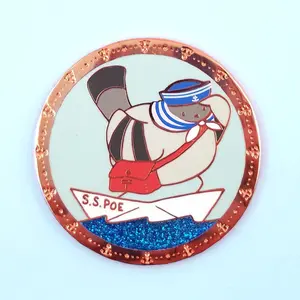 Poe the Pigeon Sailor Enamel Pin - Cute Bird Kawaii Lapel Pin Badge Brooch