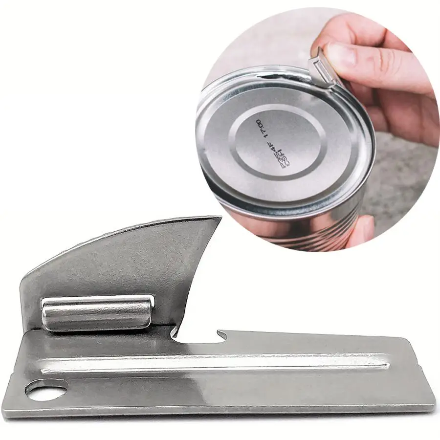 Stainless Steel Can Opener (5pcs), Military Style Portable P38 Can Opener, Survival Tool for Camping, Travel, and Emergencies