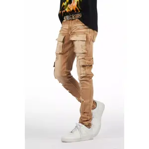 Kap Washed Beige Cargo Jean