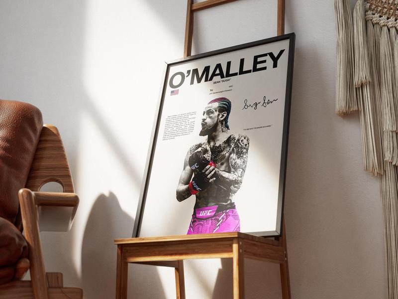 Sean O'Malley Poster, UFC Wall Print, MMA Champion Print, Sugar Sean Digital Download, Fight Night Decor, Mixed Martial Arts Fan Gift