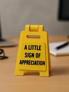 1pc Mini Sign -A Little Sign of Appreciation, A Small Thank-you Sign, Can Be Used As Office Desktop Decoration, Home Decoration Accessories, Fashion Accessories, Thank-you Gifts For Friends And Colleagues, Thank-you Gifts, Holiday Gifts