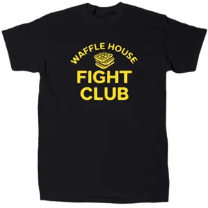 Waffle House Fight Club Men’s Funny Offensive Sarcastic T-Shirt - Cotton - Gift Funny Graphic Tees