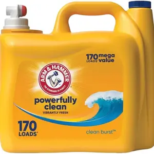 Arm & Hammer Clean Burst, 170 Loads Liquid Laundry Detergent, 170 Fl oz Household Aluminum