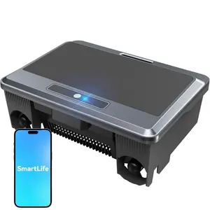 2026 Upgraded F1T Solar-Powered Robotic Swimming Pool Skimmer Surface Cleaner, Household Outdoor Pool Accessory with APP Support, Dual Charging, Smart Obstacle Avoidance, Solar Powered, 24/7 Continuous Cleaning (Gray)