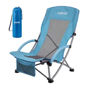 Lightweight adult backpack beach chair - a portable folding chair with 5 inclined positions, flat design, backpack strap, phone pocket, cup holder and towel rack - perfect for camping, hiking, outdoor furniture