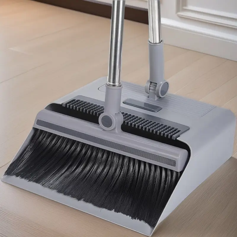 3-in-1 long-handled broom and dustpan set pet hair remover household cleaning tool suitable for floors, offices, schools and dormitories. Essential cl