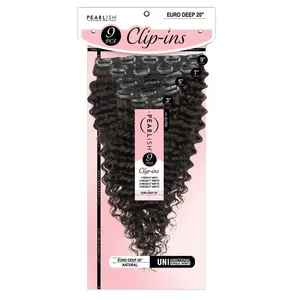 Sensationnel Pearlish 15A 100% Virgin Remy Hair 9 Pcs Clip-Ins Weave - EURO DEEP 20"