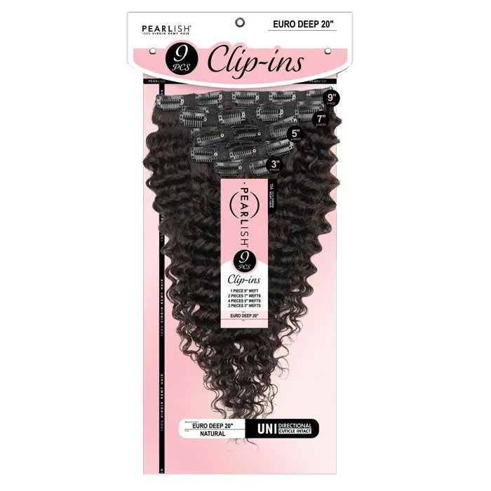 Sensationnel Pearlish 15A 100% Virgin Remy Hair 9 Pcs Clip-Ins Weave - EURO DEEP 20"