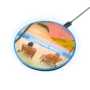 Slim & Portable 15W Fast Wireless Charger Intelligent LED Status Light Multiple Safety Protections Wide Compatibility with Qi-Supported Smartphones & Earphones Cellphone Electronic
