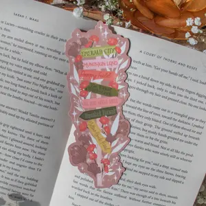 Wizard of Oz Location Sign Die-Cut Bookmark for Fantasty Booktok Readers